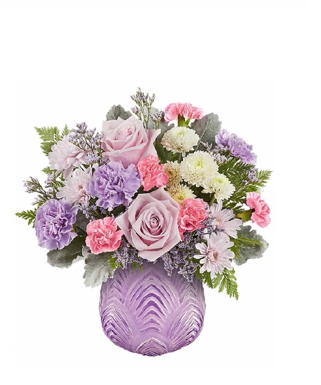 lavender and pink floral bouquet