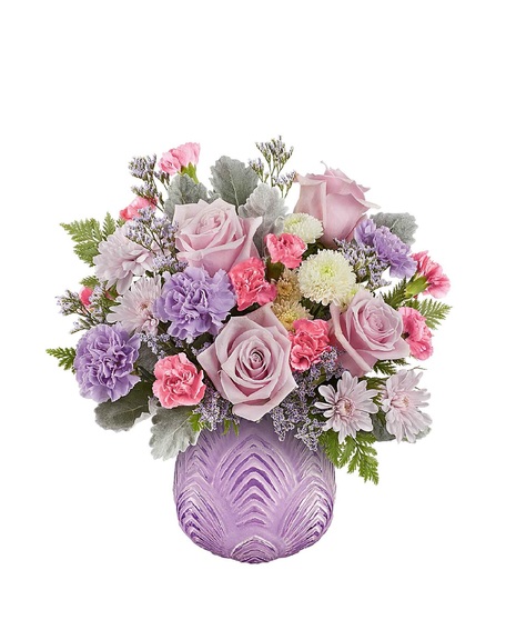 lavender and pink floral bouquet