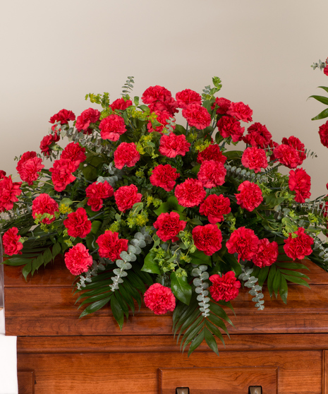 Red Carnation Casket Spray