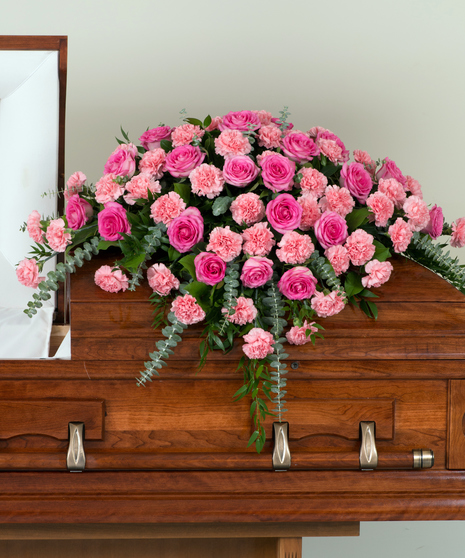 Pink Rose & Carnation Casket Spray